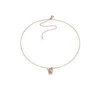 GMJGCIRVC Collier Perle Pendant Collier 5-6MMS925 Chaîne de pendentif de perles en eau douce blanc incrusté avec des bijoux en cristal rose Pendants pour femmes