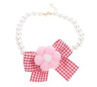 GMJGCIRVC Collier pour animaux de compagnie réglable: Coup de paponnelle mignon en faux fleurs pour les petits chiens et les chats -Conde à perles à l'aise pour chaton chiot