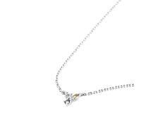 GMJGCIRVC Collier véritable abeille en diamant pour femmes, chaîne à pendentif, bijoux fabriqués en chine
