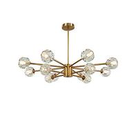 GMJGCIRVC Crystal Pendant Light Modern Chandelier Sputnik Chandelier Mid Century Gold Branches Chandeliers Ceiling Light Fixtures Compatible with Dining Room Bedroom Living Room G9 Bulbs,k9