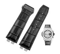 GMJGCIRVC Custom Crocodile Grain Genuine Leather Watch Band For Ubom Big Bang 411 Quick Release Strap 27-19mm