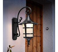 GMJGCIRVC Éclairage de lampe murale Mouted Light Black Continental Verre Lanterne étanche à l'extérieur GOOSKECK RETRO VICTORIA ALIQUE Aluminium E27 Villa Patio Balcony Villa Garden W