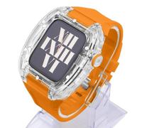 GMJGCIRVC Étui de montre transparent 44 mm 45 mm Bandle de caoutchouc sport ， pour Ultra 9 8 7 6 5 4 SETRACHE Série ， Sports Stracts Clear Watch Case Mod Kit Kit Accessoires