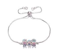 GMJGCIRVC Famille Cubic Zirconia Charme de rose Chaîne ajustée Chaîne de bijoux pour femmes