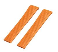 GMJGCIRVC for Patek Philippe Aquanaut 5072R-001 Metal Pins Watch Belt 21mm Rubber Watchband (Color : Orange, Size : No Buckle)