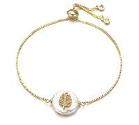 GMJGCIRVC Garçons et filles Chaîne de curseur de famille Shell Natural Shell Cubic Zirconia Charme Femmes Fashion Bijoux