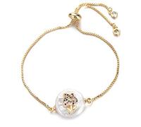 GMJGCIRVC Garçons et filles Chaîne de curseur de famille Shell Natural Shell Cubic Zirconia Charme Femmes Fashion Bijoux