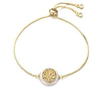 GMJGCIRVC Garçons et filles Chaîne de curseur de famille Shell Natural Shell Cubic Zirconia Charme Femmes Fashion Bijoux