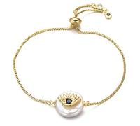 GMJGCIRVC Garçons et filles Chaîne de curseur de famille Shell Natural Shell Cubic Zirconia Charme Femmes Fashion Bijoux