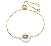 GMJGCIRVC Garçons et filles Chaîne de curseur de famille Shell Natural Shell Cubic Zirconia Charme Femmes Fashion Bijoux