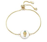 GMJGCIRVC Garçons et filles Chaîne de curseur de famille Shell Natural Shell Cubic Zirconia Charme Femmes Fashion Bijoux