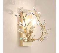 GMJGCIRVC Lampe murale, Crystal Murce Murce MODER MUR MURS ÉCLAIRAGE, LAMPE MURS INDOOR, DÉCOR DE SALLE LUMIÈRE MUR, CHAMBRE SALLE DE CHEAUX LAMPLES MUR, PORTE E14 / NOIR