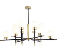 GMJGCIRVC Lustre moderne du milieu du siècle lustre moderne laiteur en verre blanc suspendu luminaire avec tiges réglables pendantes éclairage pour salle à manger chambre à coucher de cuisine