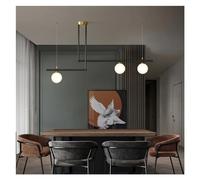 GMJGCIRVC Lustre moderne luminaires de pendentif noir avec une nuance en verre plafond suspendu à plafond compatible avec cuisine, lustre moderne