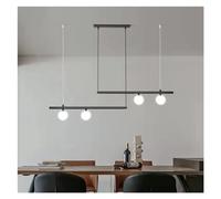 GMJGCIRVC Lustre moderne luminaires de pendentif noir avec une nuance en verre plafond suspendu à plafond compatible avec cuisine, lustre moderne