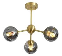 GMJGCIRVC Lustres 3-Light Flush Mount Plafond Light Mid Century Spoutnik Chandelier Brackshed Brass Pendant Lights Ascop