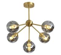 GMJGCIRVC Lustres 3-Light Flush Mount Plafond Light Mid Century Spoutnik Chandelier Brackshed Brass Pendant Lights Ascop