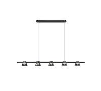 GMJGCIRVC Luxe luxury lustre LED dimmable lampe à pendence moderne bande métallique en suspension - table à manger à la maison