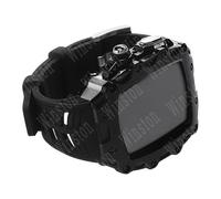 GMJGCIRVC Metal Watch Case Sillicone Band Modification Kit，For 44mm 45mm Series 9 8 7 6 5 4 SE Upgrade Replace Rubber Strap Bumper Cover Accessories