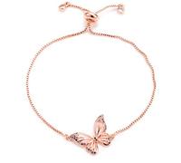 GMJGCIRVC mignon cubic zirconia papillon charme femelle chain de rose ajusté bijoux femelle