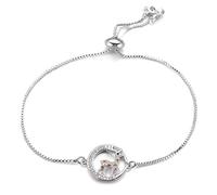 GMJGCIRVC Mignon Elk Deer Charme Animal Bijoux Clider Chaîne de zircone cubique Round pour Woman Child