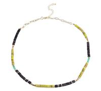 GMJGCIRVC n collier perlé pour les femmes adolescentes - délicate à la main à la main naturelle turquoise malachite cristal gemme graine de graine de graine de graine de graine de graine