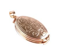GMJGCIRVC necklace Album Box Necklace Magic 4 Pho Pendant Memory Floating Locket Oval Flower Flash No Phos with for You jewelry