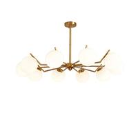 GMJGCIRVC Pendre or Light moderne en verre cristallin lustre en laiton plafonnier Light Semi Flush Mount compatible avec salle à manger chambre de cuisine répertoriée, k9