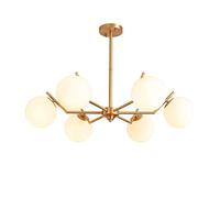 GMJGCIRVC Pendre or Light moderne en verre cristallin lustre en laiton plafonnier Light Semi Flush Mount compatible avec salle à manger chambre de cuisine répertoriée, k9