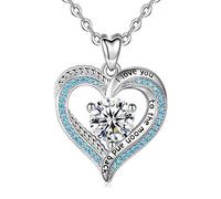 GMJGCIRVC Pour les femmes de la mode bijoux de mode autrichienne Crystal Romantic Blue Heart Pendeur