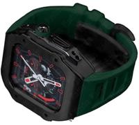 GMJGCIRVC RM Style Stainless Steel Watch Case+Rubber Watch Band Mod Kit，For Ultra 8 7 6 5 4 SE 49mm 45mm 44mm，Men Rubber Watch Strap Watch Modification Kit