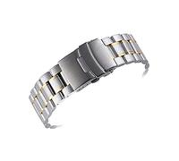 GMJGCIRVC Sangle de montée, sangle en acier inoxydable 18 mm 20 mm 22 mm STRAPE MENS ET FEMMES UNIVERSEUR BOUCLE DE MECHE SOLD METAL METAL BRACET