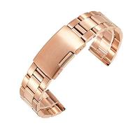 GMJGCIRVC Sangle de montre 18 mm 20 mm 22 mm Band de montre en acier inoxydable Solid Classic Metal Strap Watch Band pour poignet avec bracelet épingles