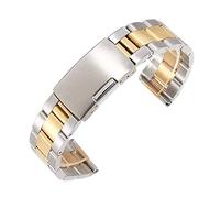 GMJGCIRVC Sangle de montre 18 mm 20 mm 22 mm Band de montre en acier inoxydable Solid Classic Metal Strap Watch Band pour poignet avec bracelet épingles