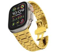 GMJGCIRVC Stainless Steel Band for Ultra 2 Band 49mm 45mm 44mm 42mm, Metal Strap with Folding Clasp for Series 9 8 7 6 5 4 3 2 1 Ultra/Ultra 2 Men