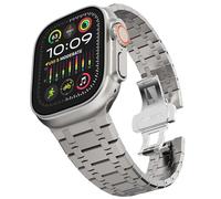 GMJGCIRVC Stainless Steel Band for Ultra 2 Band 49mm 45mm 44mm 42mm, Metal Strap with Folding Clasp for Series 9 8 7 6 5 4 3 2 1 Ultra/Ultra 2 Men