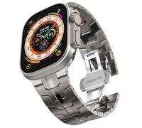 GMJGCIRVC Stainless Steel Band for Ultra 2 Band 49mm 45mm 44mm 42mm, Metal Strap with Folding Clasp for Series 9 8 7 6 5 4 3 2 1 Ultra/Ultra 2 Men