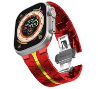 GMJGCIRVC Stainless Steel Band for Ultra 2 Band 49mm 45mm 44mm 42mm, Metal Strap with Folding Clasp for Series 9 8 7 6 5 4 3 2 1 Ultra/Ultra 2 Men