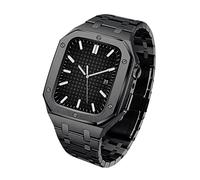 GMJGCIRVC Stainless Steel Metal Watch Case And Band Bezel Modification Kit Set，For Band Series 9 8 7 45mm 6 5 4 SE 44mm Series Upgrade Refit Watch Strap