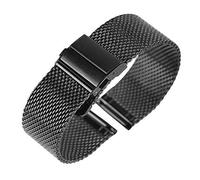 GMJGCIRVC STRAPTES DE MONTRE 18 mm 20 mm 22 mm Fashion Fashion Silver Noir Unisexe montre bracelet
