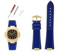 GMJGCIRVC Tableuse de montre fluorosilicone pour Patek Philippe Sport Elegant Nautilus Series 5711/5712/5980 Bracelet de sangle de montre imperméable mâle