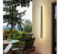 GMJGCIRVC Waterproof IP65 Wall Light Garden Indoor/Outdoor Wall Lights with Remote Control Dimmable Linear Long Strip Sconce Lamp Wall Lighting Courtyard Living Room Bedroom Hallway Stairs,100cm
