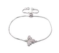GMJGCIRVC Zircone | Cubic Bee Match Adjudable Sliding Chain Charming Jewelry Fashion Fashion Anniversaire Cadeau