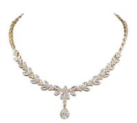 GMJGCIRVC Zirconia Yellow Brides Bijoux Bijoux pour les ensembles de bijoux de robe de fête pour femmes