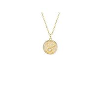 GMJGCIRVC Zodiac 12 Constellation signe collier, pièce ronde de luxe Chaîne de clavicule, femmes/hommes Horoscope astrologie céleste ensemble dames mode bijoux anniversaire cadeau ui