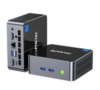 GMKtec Mini PC Intel i5-12450H (Turbo 4,4 GHz) 16 Go (8x2) DDR4 3200 MHz 1 to M.2 PCIe3.0 NVMe SSD Mini Ordinateurs, USB 3.2/WiFi 6/BT5.2, Ethernet 2,5G/Type-C (DP/Données)/HDMI*2/PC de Bureau