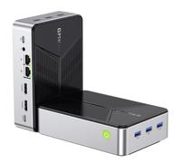 GMKtec Mini PC NAS, G9 Intel N150 Double amorçage Windows/Linux, Ordinateur de Bureau 12 Go DDR5, 64 Go eMMC, 4 emplacements M.2 NVMe, Double Port RJ45 2,5 GbE, USB-C/USB 3.2, Stockage en réseau