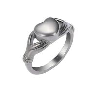 GMLRTOSPT Bague Ouverte pour Femme, urne funéraire pour Cendres, en Acier Inoxydable, Bijou Souvenir commémoratif - 8-Gris