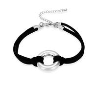 GMLRTOSPT Bracelet commémoratif pour Cendres, en Acier Inoxydable, Motif Cercle de Vie, Bracelet en Cuir réglable, Bijou Souvenir, Argent