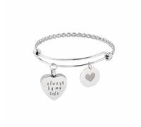 GMLRTOSPT Bracelet de crémation gravé « Toujours à Mes côtés » pour Cendres, Bijou Souvenir, Fil Extensible, pour Femmes et Hommes, Bracelet avec Breloques-KKK